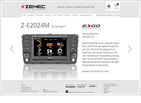 ZENEC-Store Onlinelsung
